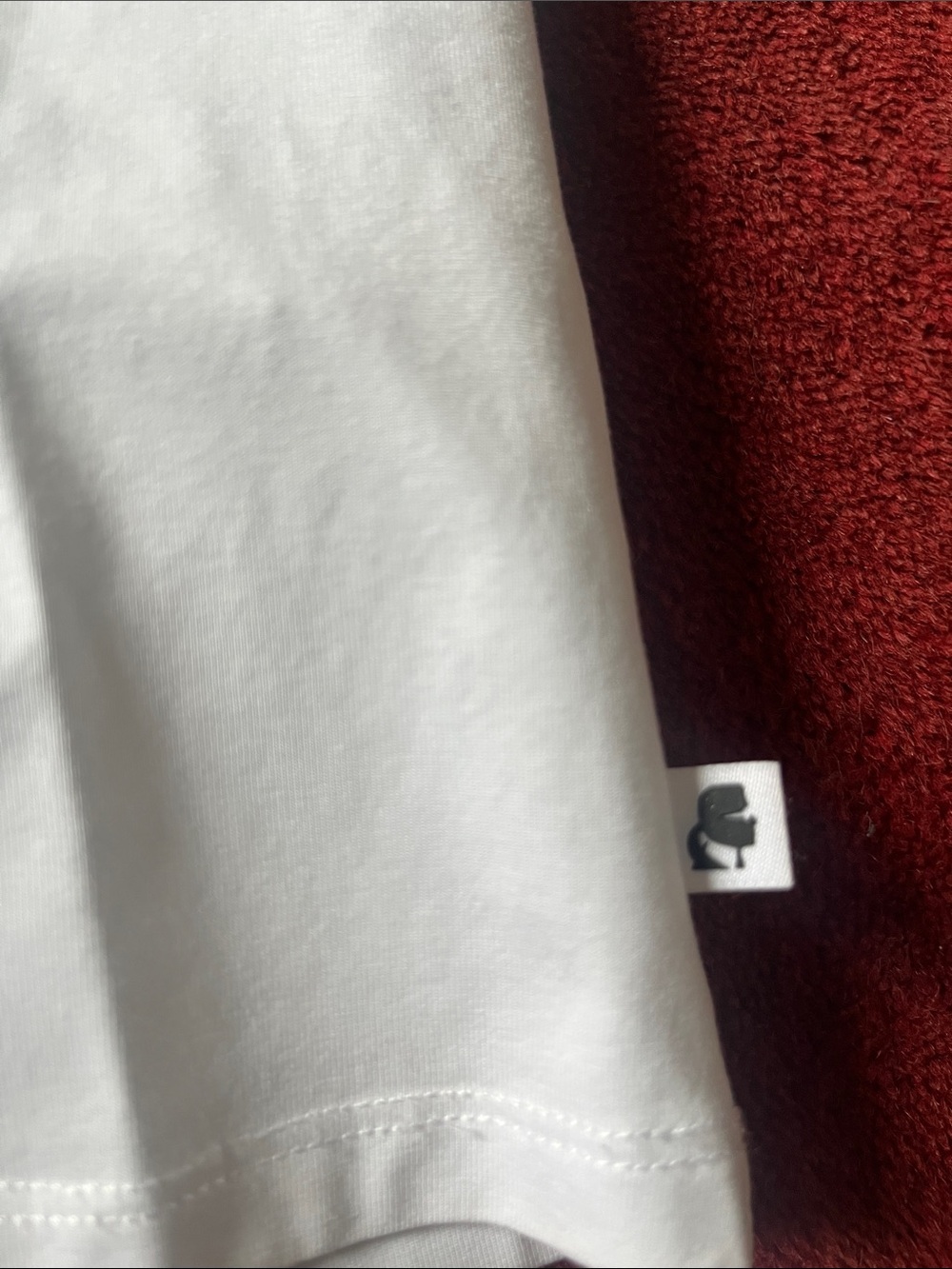 Karl Lagerfeld White Tee with Pink & Black Paris Graphic - Picture 5 of 6